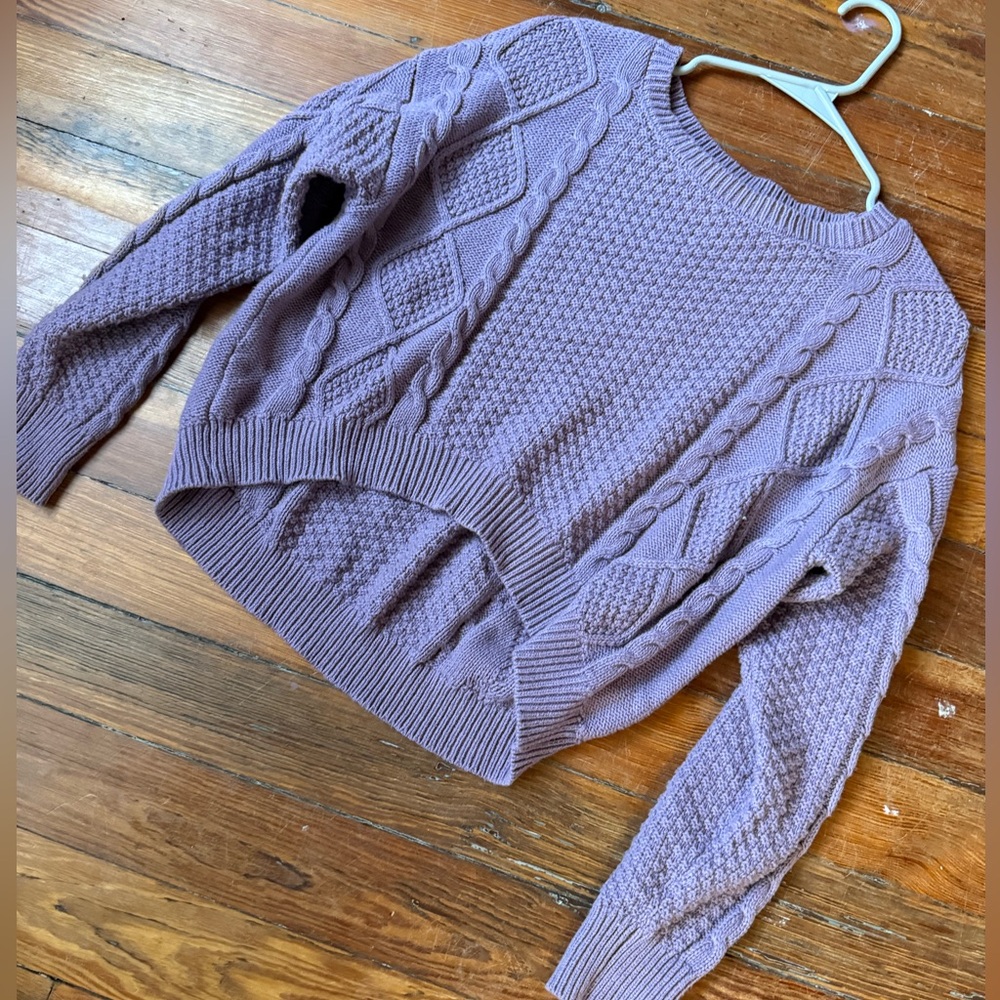 Wild Fable lavender cable knit sweater